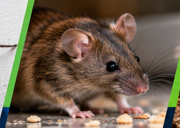 House mouse in a residential setting