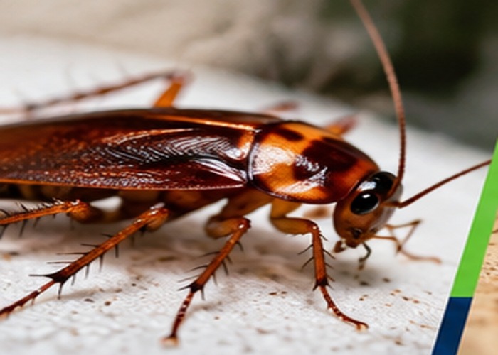 Cockroach shown in close detail