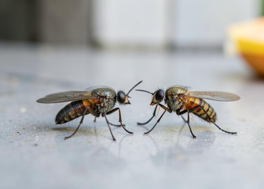 Flies and mosquitoes in a residential setting