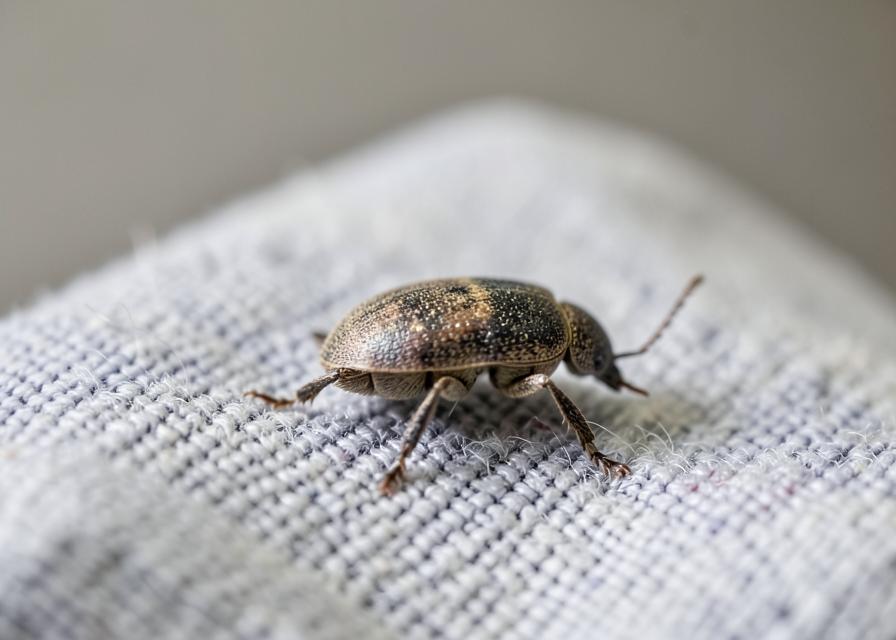 Carpet beetle on fabric